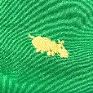 Green Hippo embroidered shorts j.crew